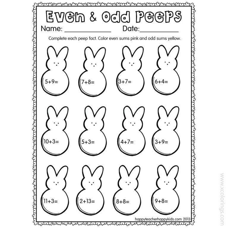 Peeps Coloring Pages Bunnies Template - XColorings.com