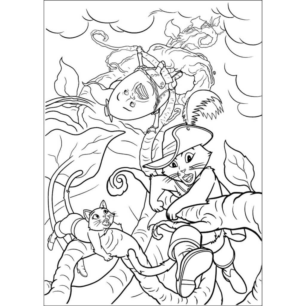 Puss in Boots Coloring Book - XColorings.com