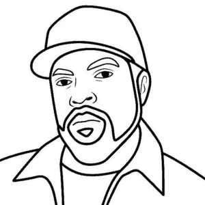 Rapper Ice Cube Coloring Pages Printable - XColorings.com
