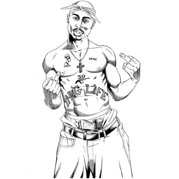 Gangsta Rap Coloring Book Pages