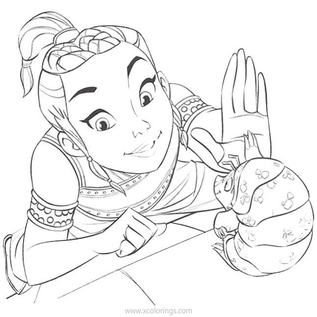 raya and the last dragon coloring pages high five with tuk tuk
