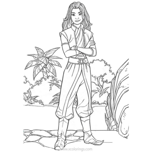 Disney Movie Raya And The Last Dragon Coloring Pages - XColorings.com