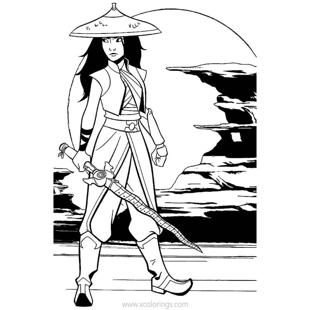 Raya and the Last Dragon Coloring Pages - XColorings.com