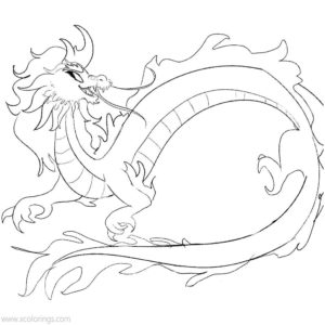 Raya and Tuk Tuk from Raya And The Last Dragon Coloring Pages