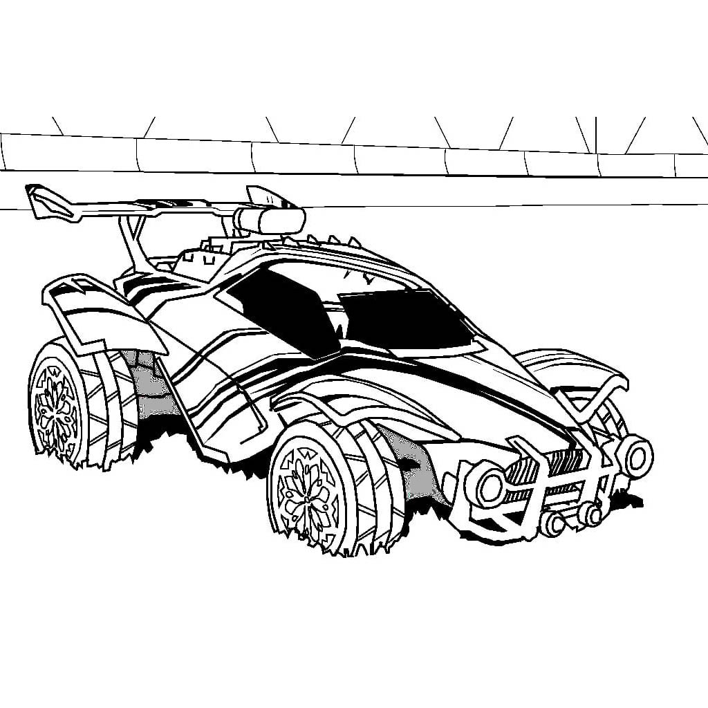 Rocket League Coloring Pages Octane the Racing Car - XColorings.com