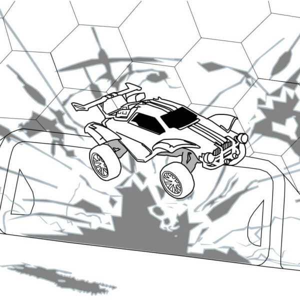 Rocket League Coloring Pages Octane the Racing Car - XColorings.com