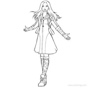 WandaVision Coloring Pages Scarlet Witch by Alice-chan - XColorings.com