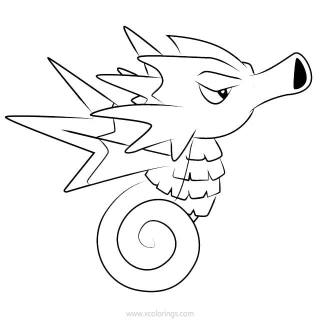 Seadra Pokemon Coloring Pages - XColorings.com