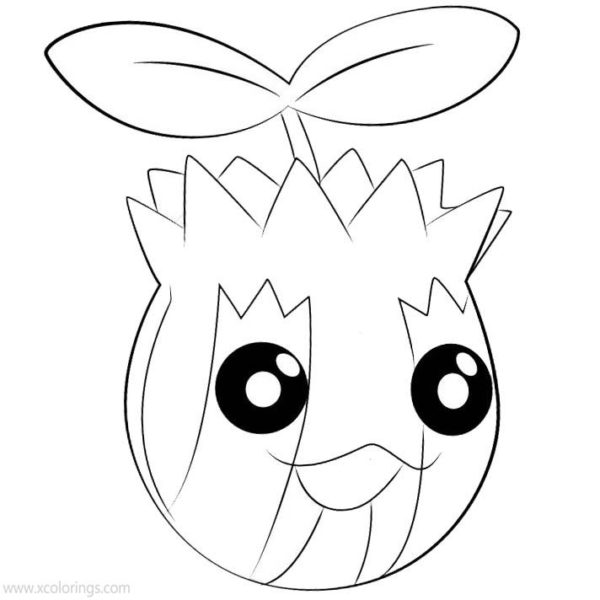 sunkern coloring page template pokemon