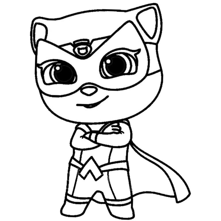 Talking Tom Heroes Coloring Pages Outline - XColorings.com