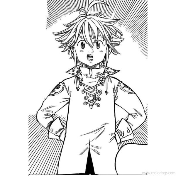 The Seven Deadly Sins Coloring Pages Melodias with Wings - XColorings.com