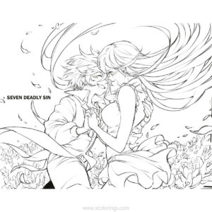 The Seven Deadly Sins Coloring Pages Fan Lineart - XColorings.com