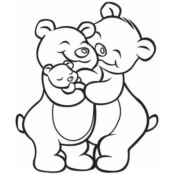 Mother's Day Coloring Pages Toy Bear for Girl - XColorings.com