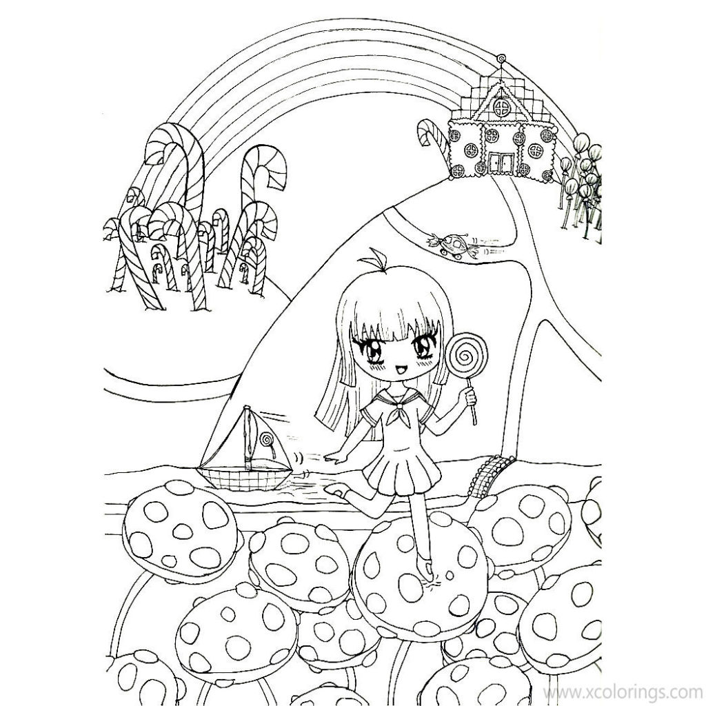 Candyland Coloring Pages Princess Lolly Is Flying - Xcolorings.com