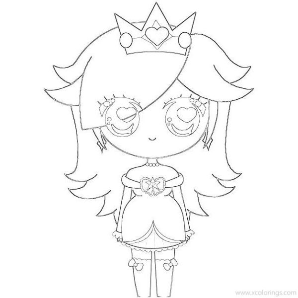 Rosalina Coloring Pages Linear - XColorings.com