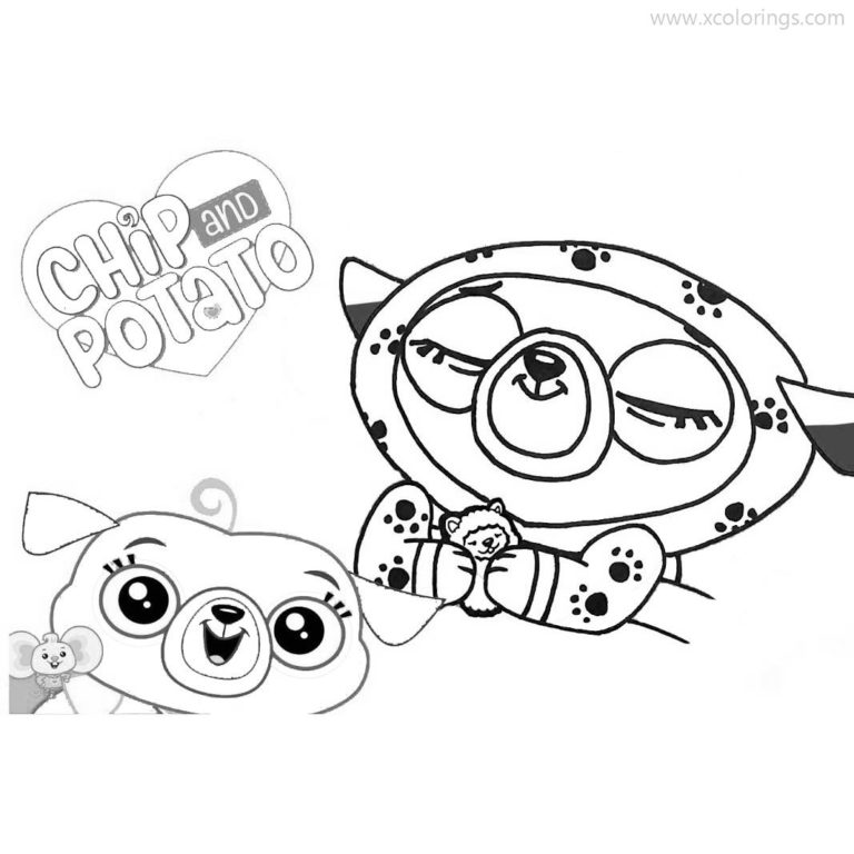 Chip and Potato Coloring Pages Pug and Mouse - XColorings.com