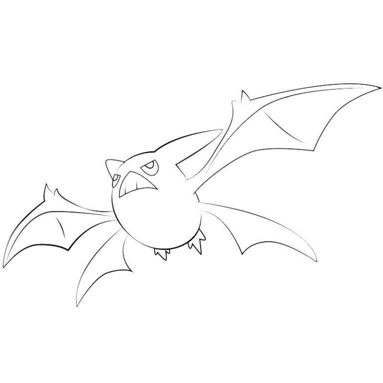 crobat coloring pages for kids pokemon