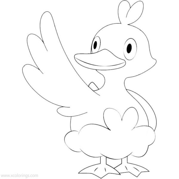 ducklett coloring pages for kids pokemon