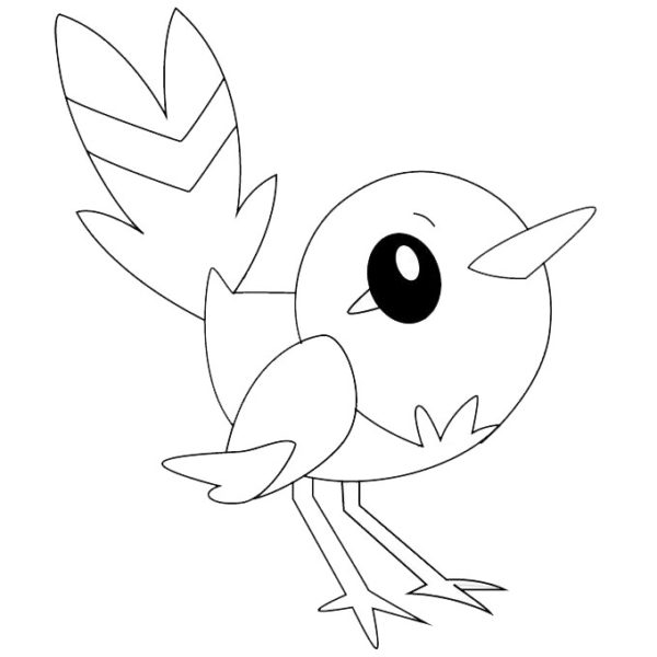 fletchling coloring page to print pokemon