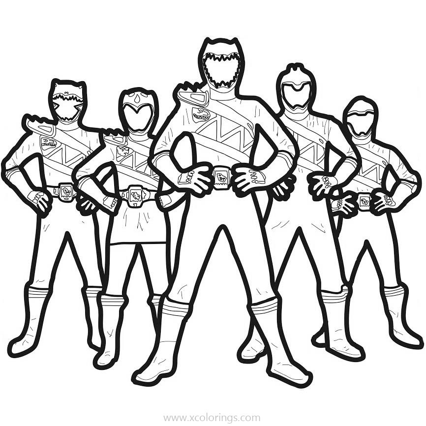 Free Power Rangers Dino Charge Coloring Pages - XColorings.com