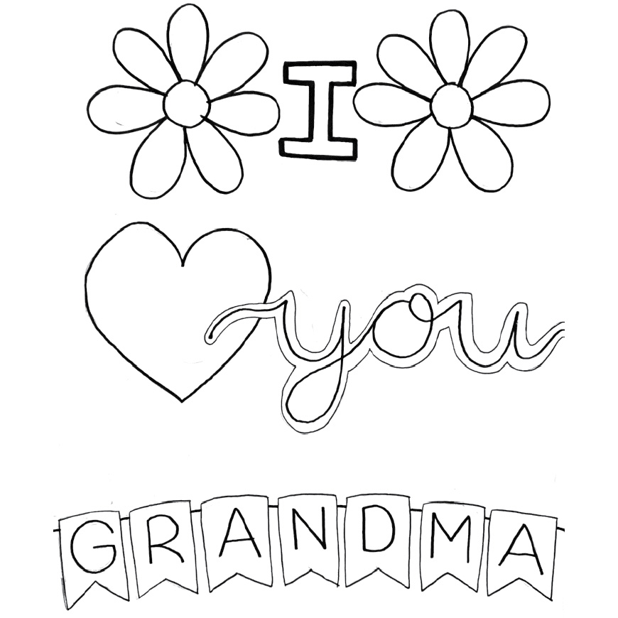 Grandma Mother s Day Coloring Pages Free to Print XColorings com