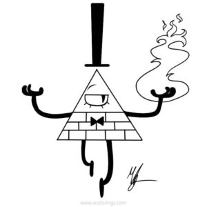 Gravity Falls Bill Cipher Coloring Pages - XColorings.com