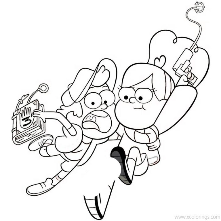 Gravity Falls Coloring Pages Gnome Lineart - XColorings.com