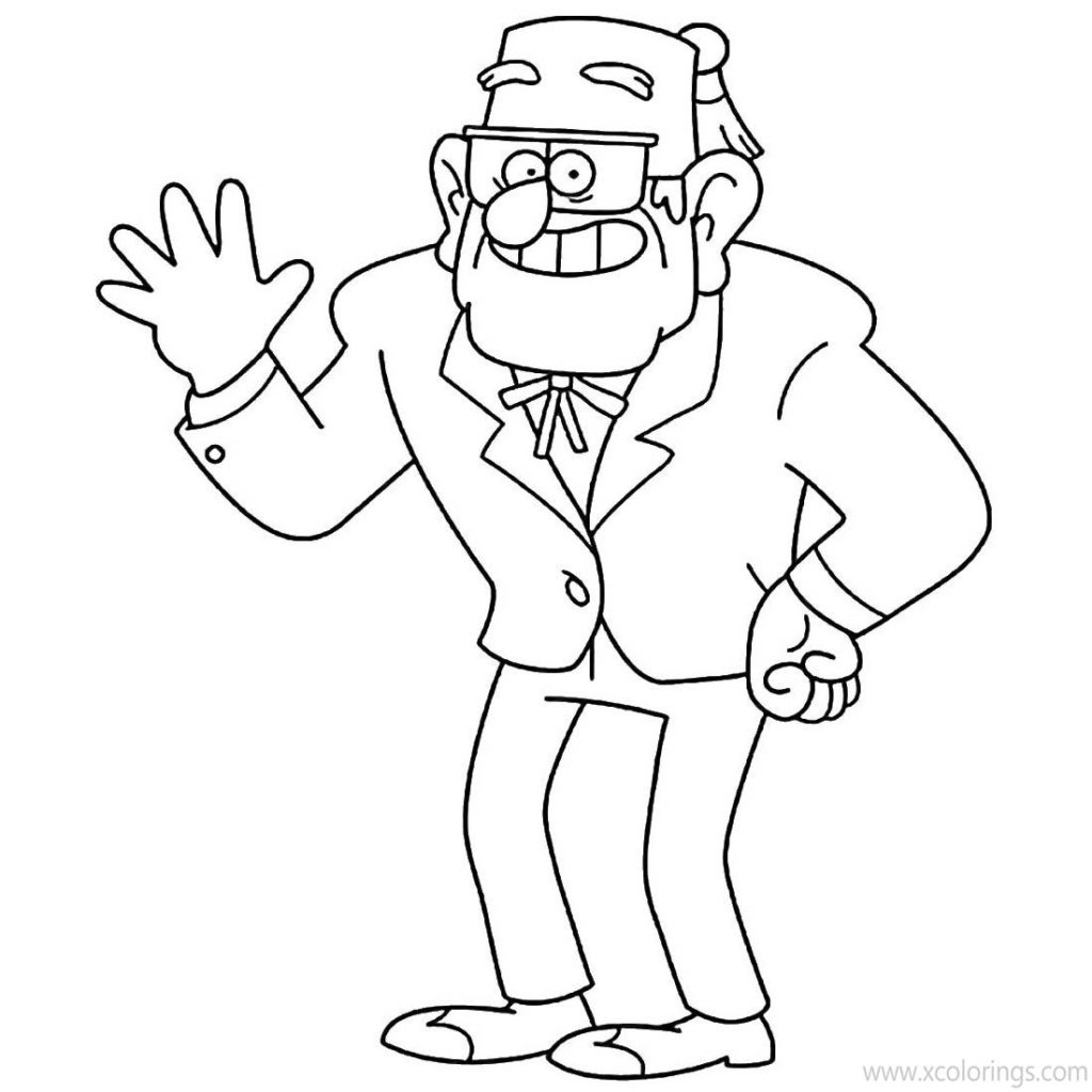 Gravity Falls Stan Coloring Pages Coloring Pages