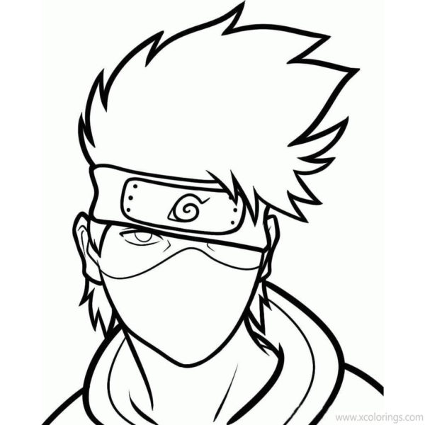 Kakashi from Naruto Coloring Pages - XColorings.com