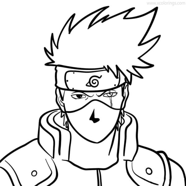 Kakashi Hatake Coloring Pages Black and White - XColorings.com