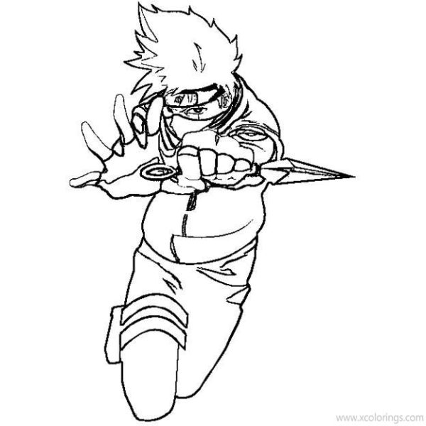 Kakashi Hatake Face Coloring Pages - XColorings.com