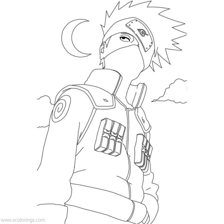 Ninja Kakashi Hatake Coloring Pages - XColorings.com