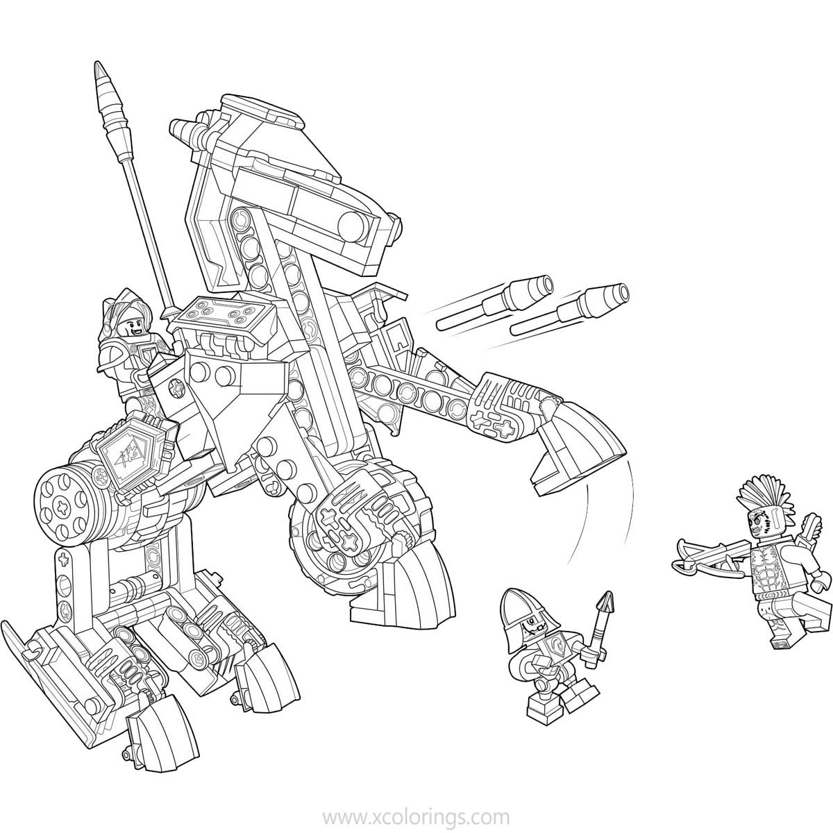 LEGO NEXO Knights Coloring Pages King Halbert - XColorings.com