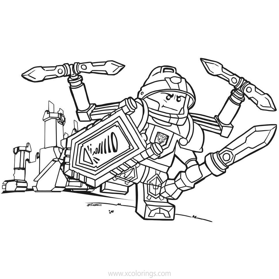 LEGO NEXO Knights Coloring Pages Ultimate Clay - XColorings.com