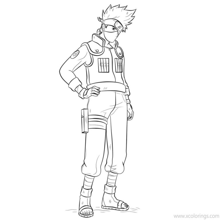 Kakashi from Naruto Coloring Pages - XColorings.com