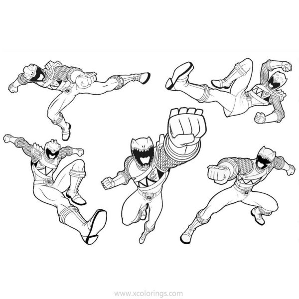 Power Rangers Dino Charge Coloring Pages Red Ranger - XColorings.com