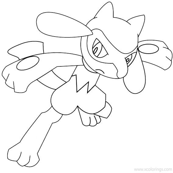Pokemon Riolu Coloring Page Coloring Pages