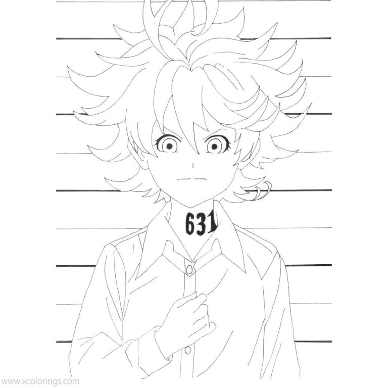 Emma from The Promised Neverland Coloring Pages - XColorings.com