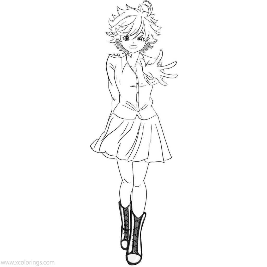 The Promised Neverland Characters Coloring Pages - XColorings.com