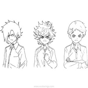 The Promised Neverland Characters Coloring Pages - XColorings.com