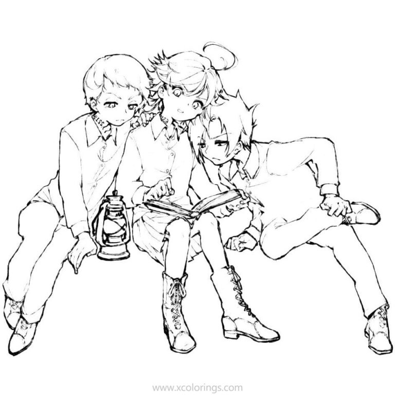 The Promised Neverland Coloring Pages Norman Outline - XColorings.com