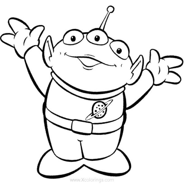 Cute Alien with Magic Coloring Pages - XColorings.com