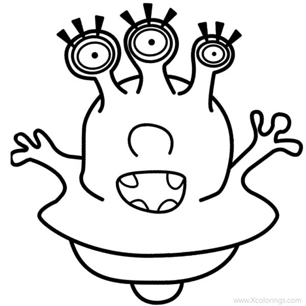 Big Head Alien Coloring Pages - Xcolorings.com