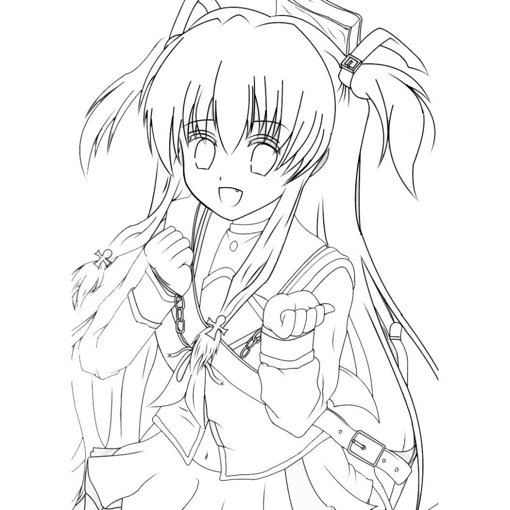 Angel Beats Kanade Coloring Pages - XColorings.com