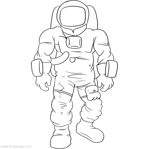 American Astronaut On the Moon Coloring Pages - XColorings.com