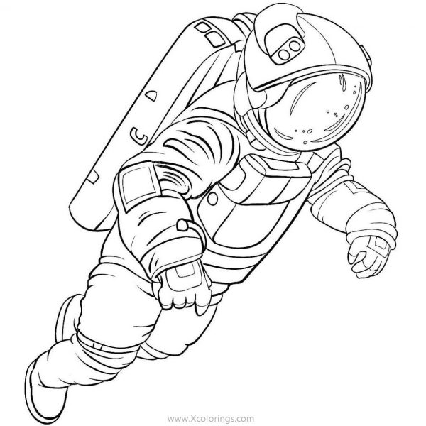 Astronaut Girl Coloring Pages Printable - XColorings.com