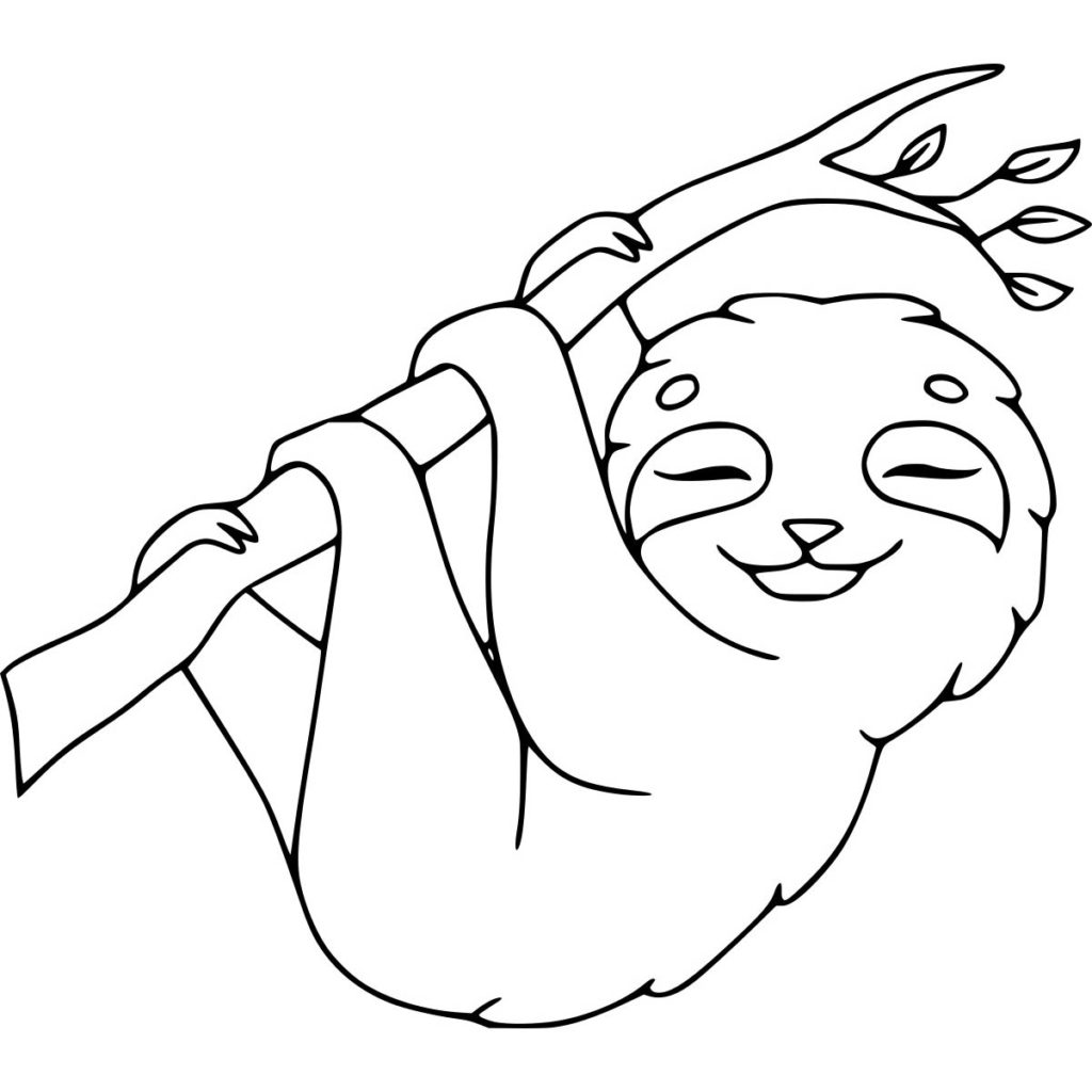 Animated Sloth Coloring Pages XColorings com