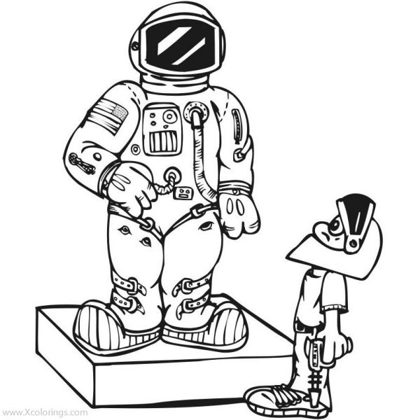 Astronaut Girl Coloring Pages Crafts Template - XColorings.com