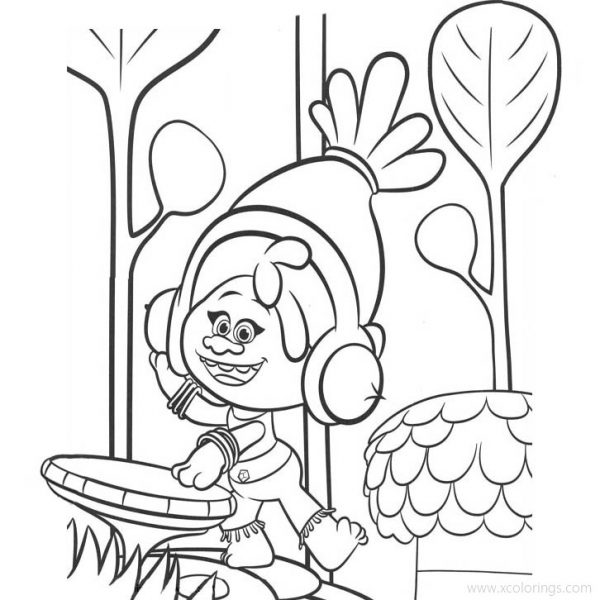 Trolls DJ Suki Coloring Pages - XColorings.com