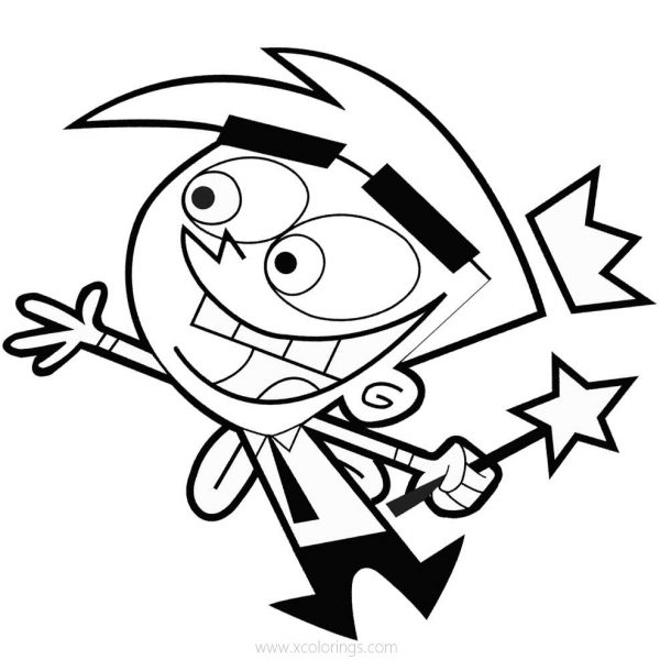 The Fairly OddParents Coloring Pages The Crimson Chin - XColorings.com